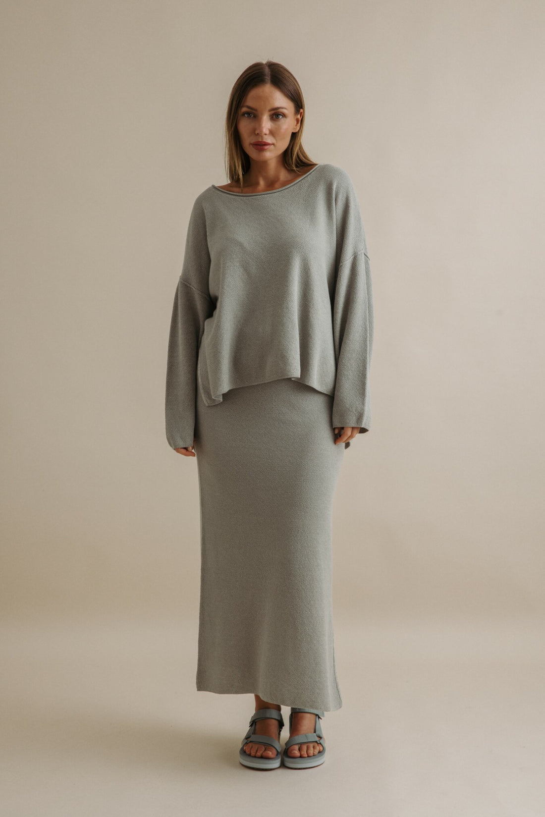 Retreat Cotton Twist Skirt Thyme Combo