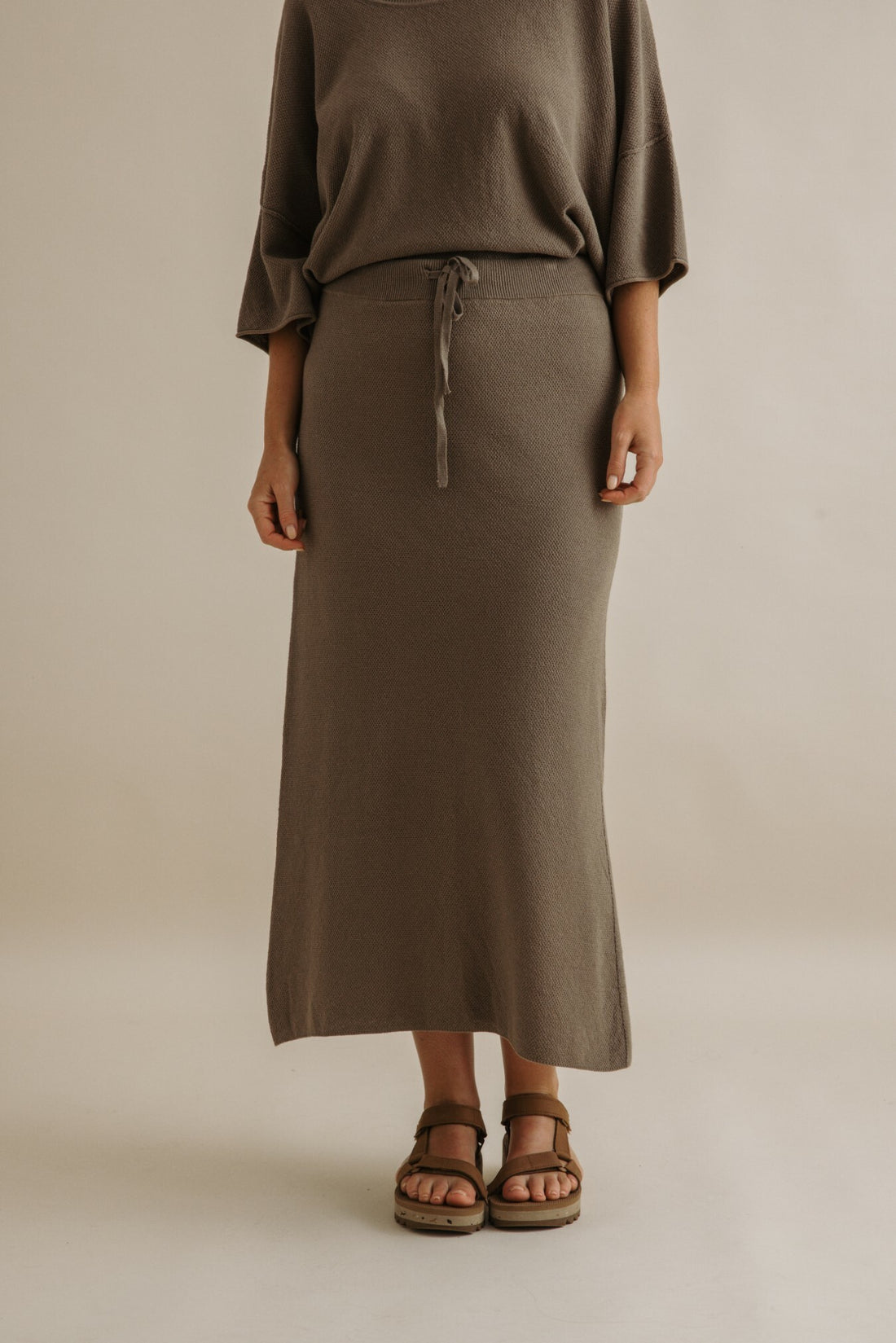 Retreat Cotton Twist Skirt Vintage Khaki x Dusty Olive