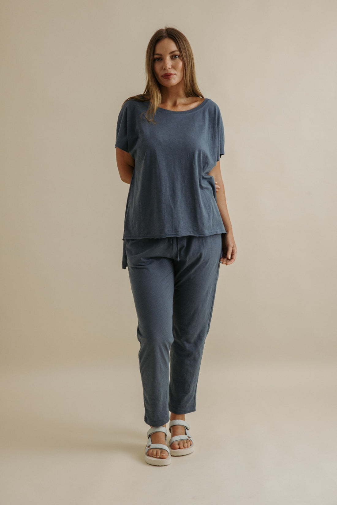 Shoreline Fine Slub Cotton T-Shirt Pool