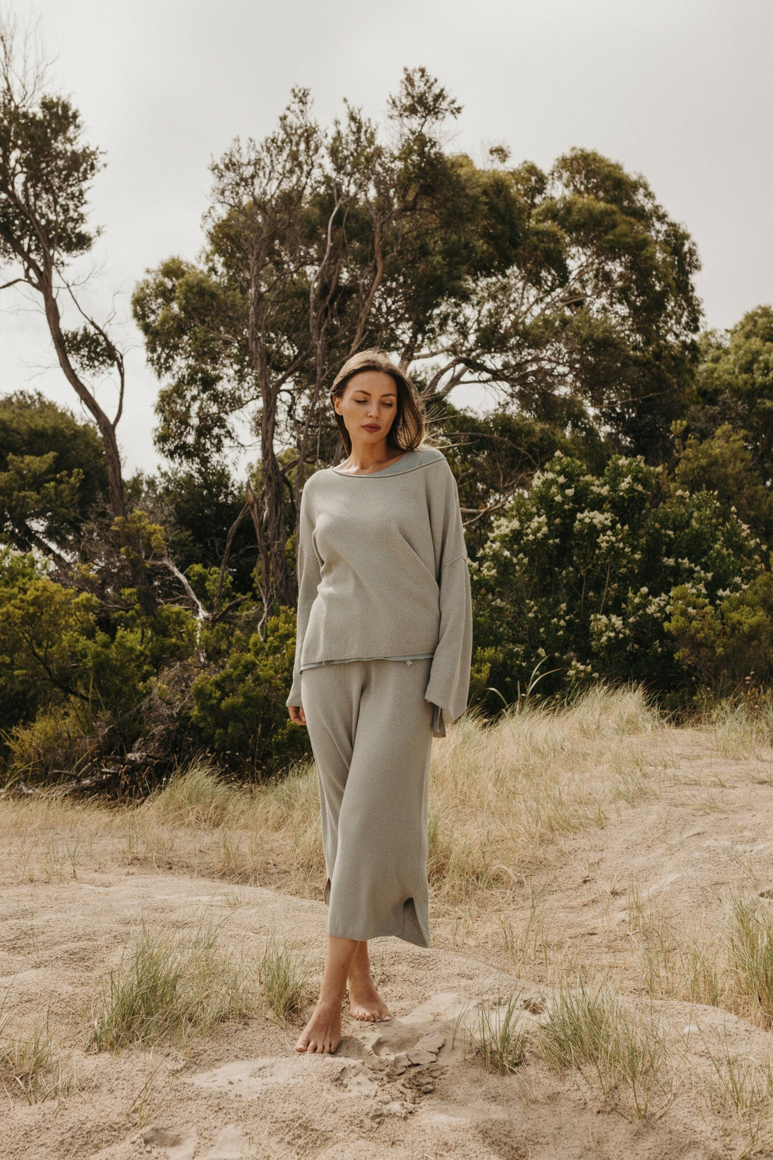 Retreat Cotton Twist Pullover Thyme Combo