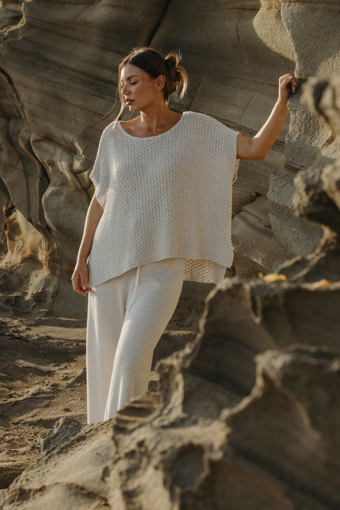 Ladder Shortsleeve Pullover Silver Haze