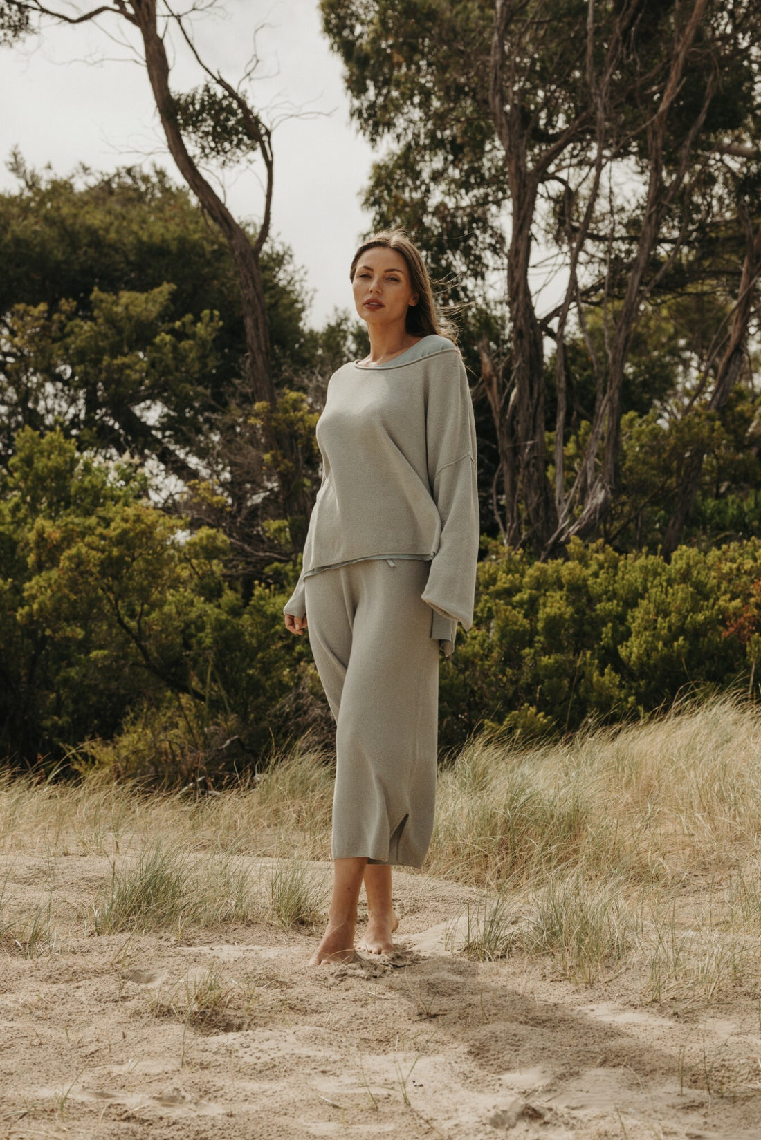 Retreat Cotton Twist Pant Thyme Combo
