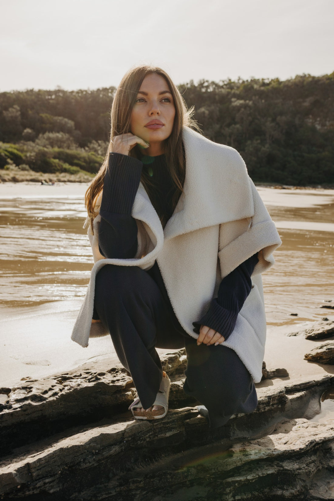 Sherpa Cuddle Coat 2.0 Chalk