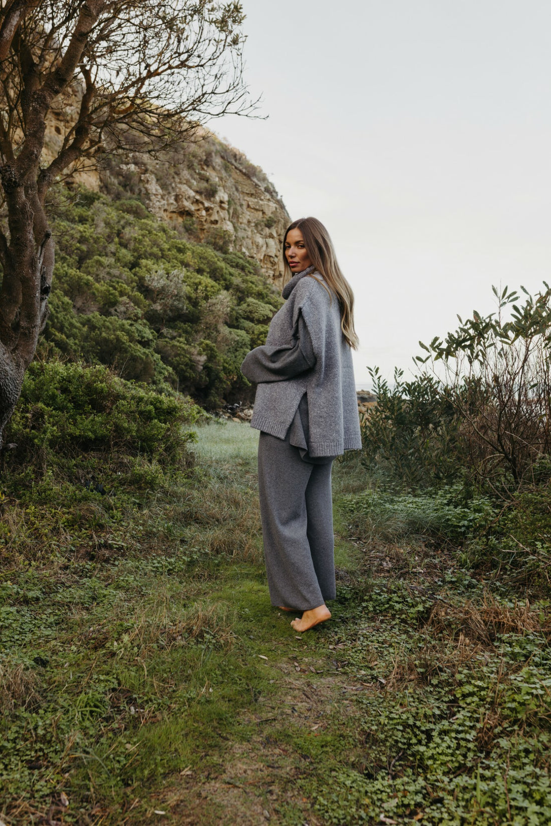 Dreams Funnel Neck Tabard Ash