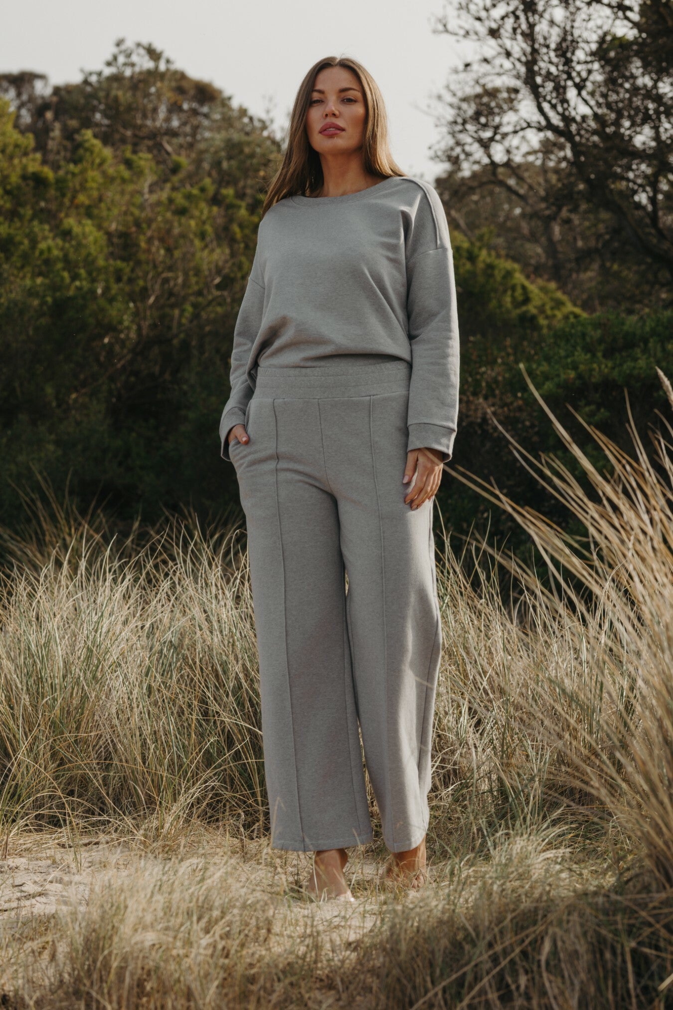 Heavenly Fleece Pull On Pant Smoke