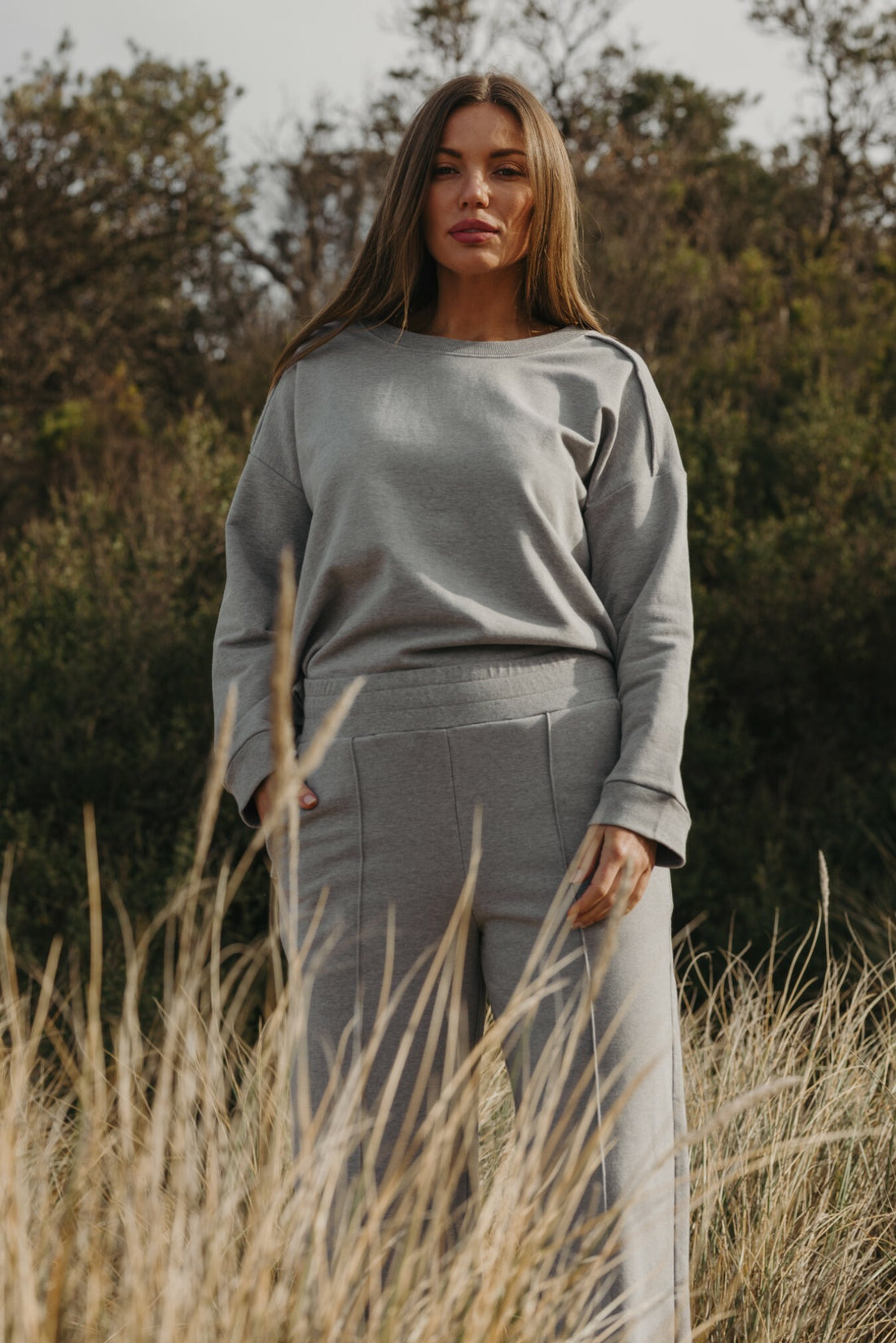 Heavenly Fleece Windcheater Smoke