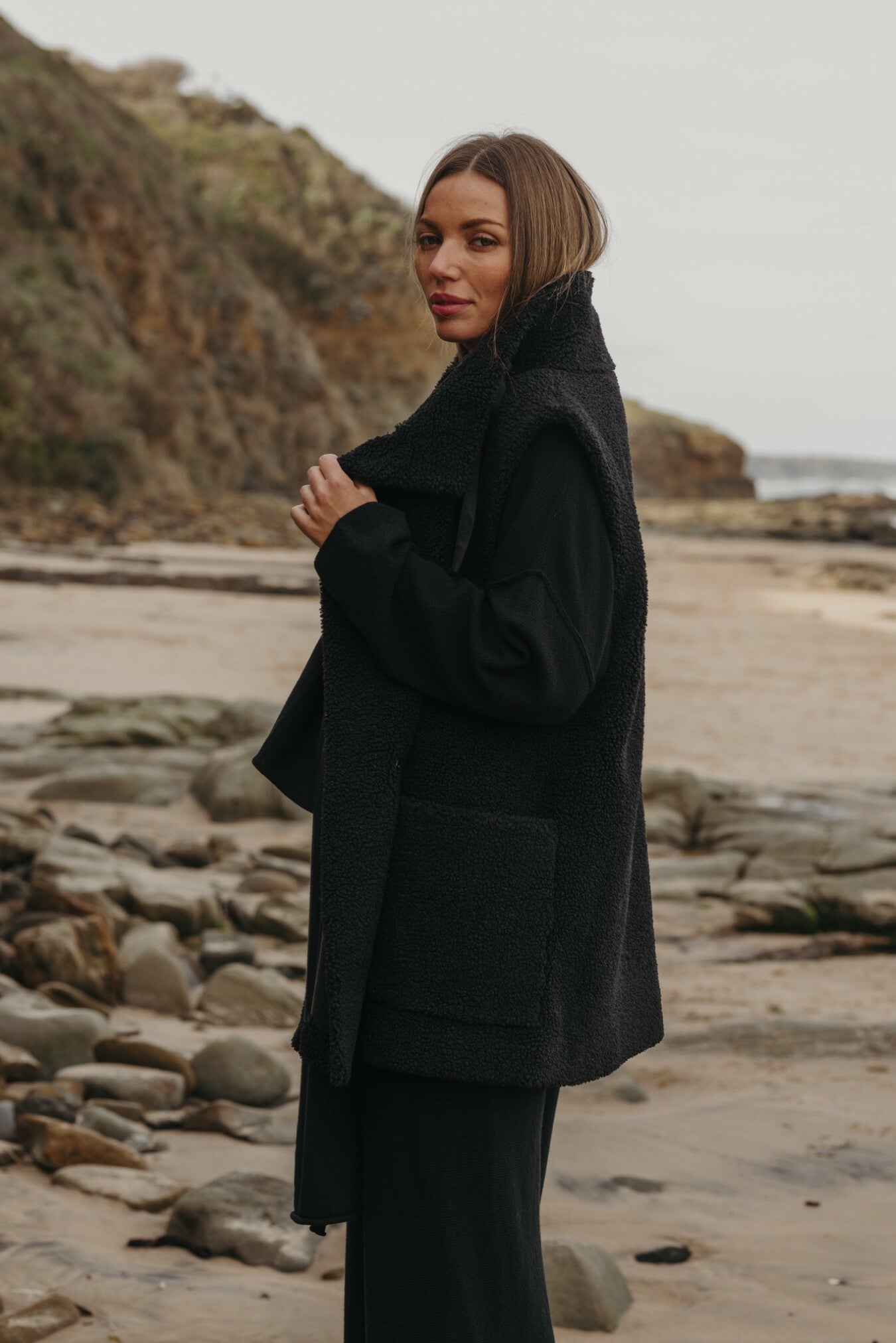 Sherpa Cuddle Gillet Noir