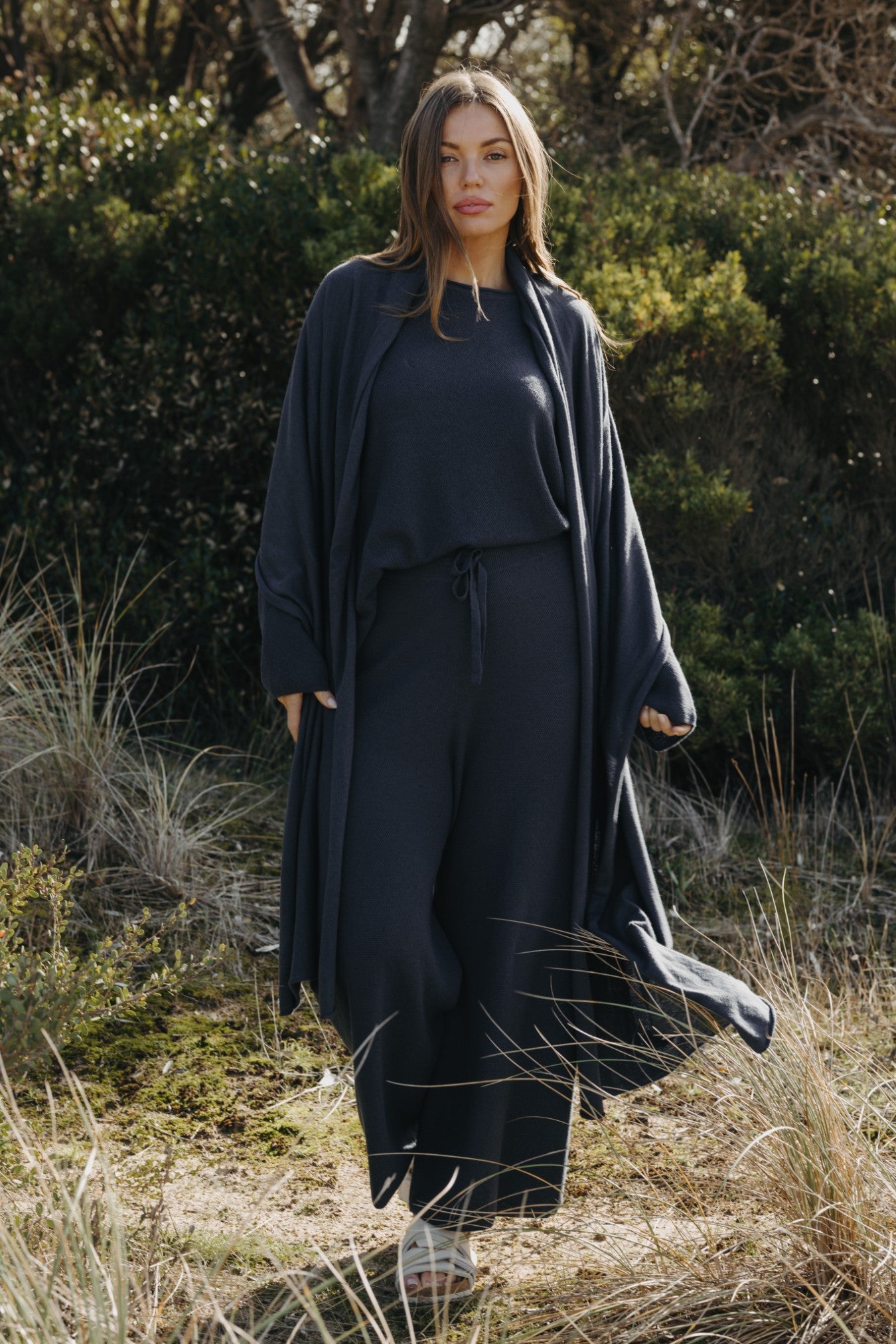 Winter Retreat Merino Cotton Wrap Lake