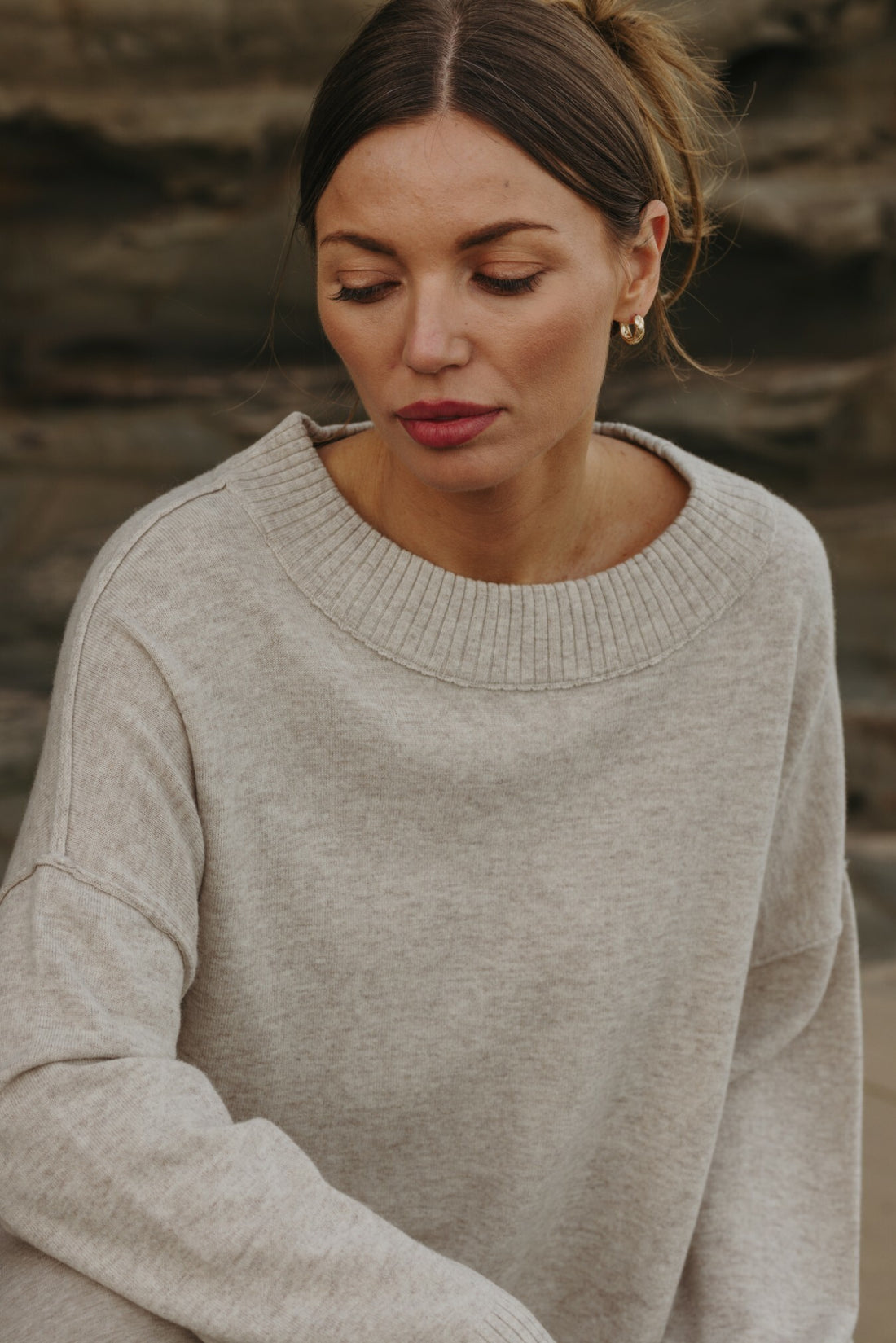 Elevate Crew Merino Cashmere Pullover Buckwheat
