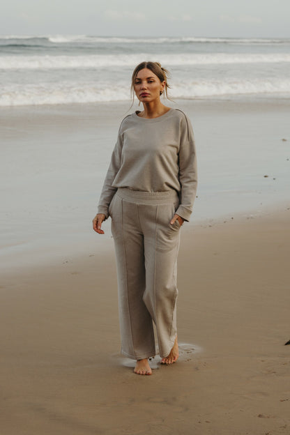 Heavenly Fleece Pull On Pant Wheat