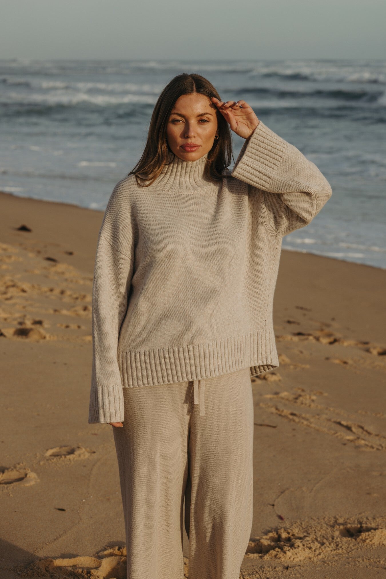 Elevate Merino Cashmere Pullover Buckwheat