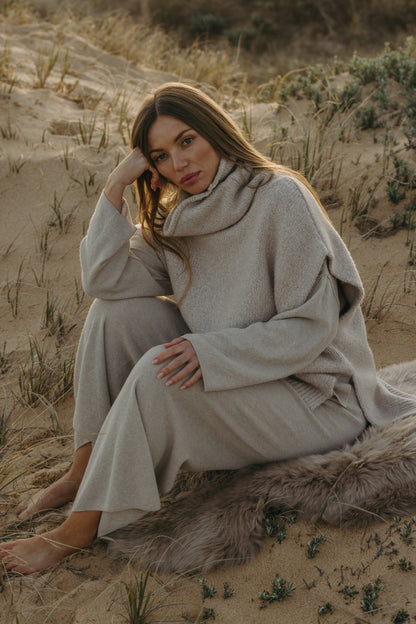 Dreams Funnel Neck Tabard Wheat