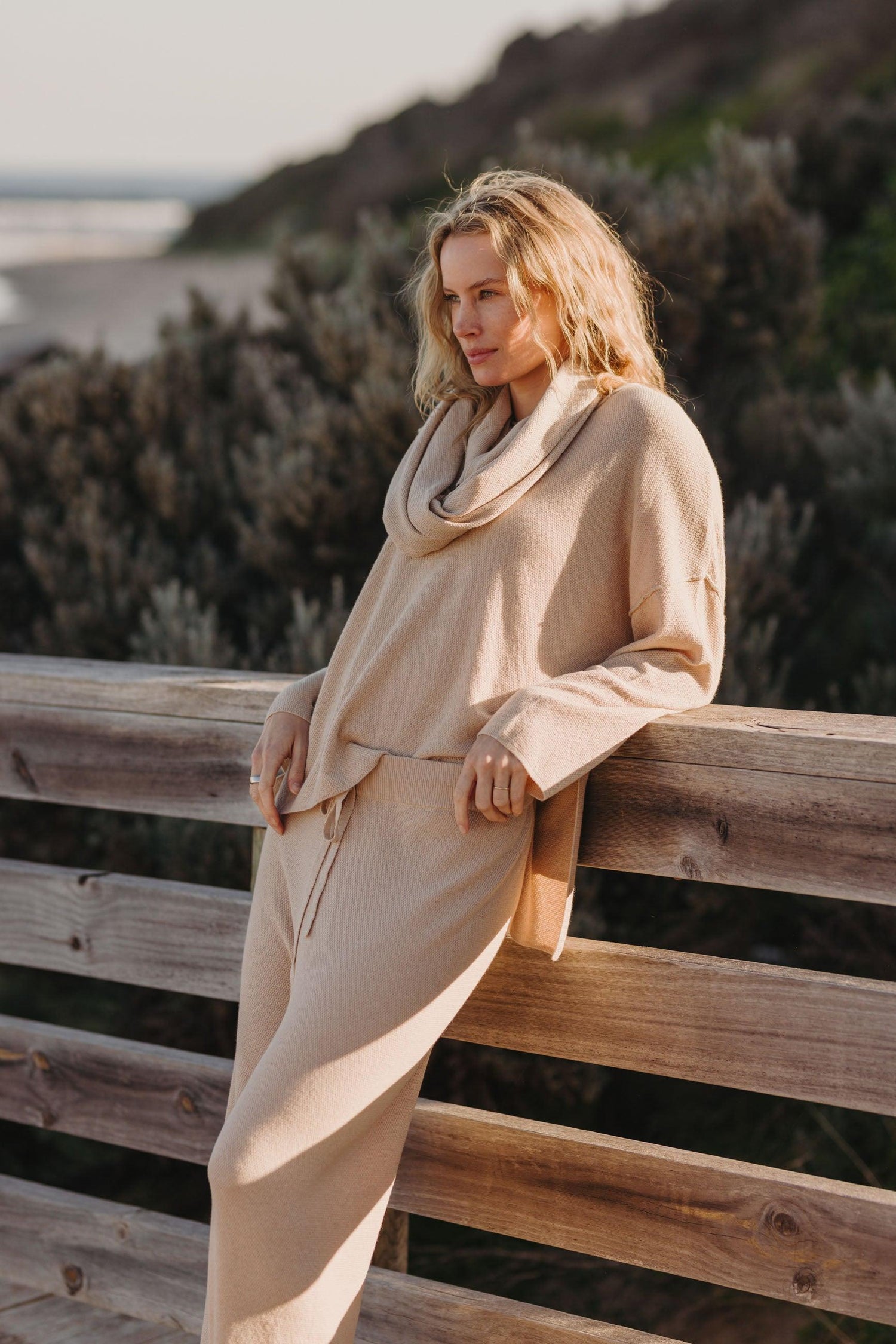 Winter Retreat Merino Cotton Pullover Soft Sand