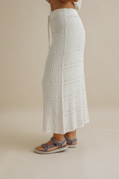 Waves Pleat Skirt Vanille