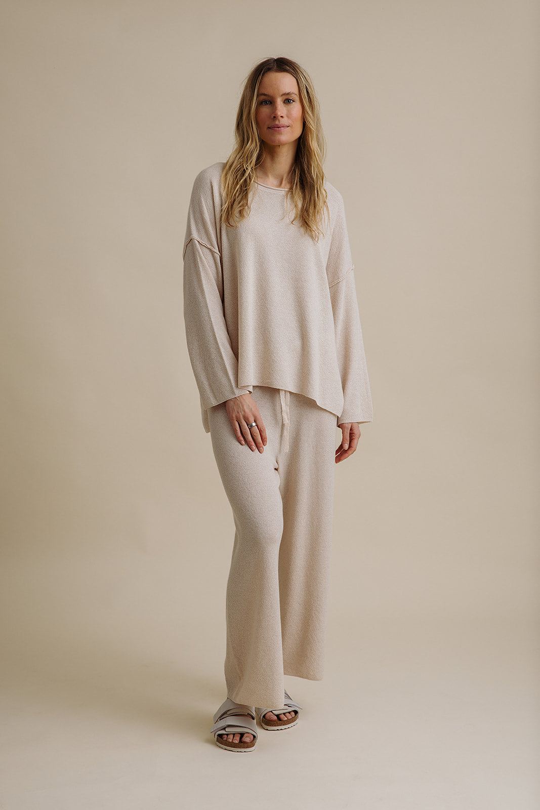 Winter Retreat Merino Cotton Pullover Nougat