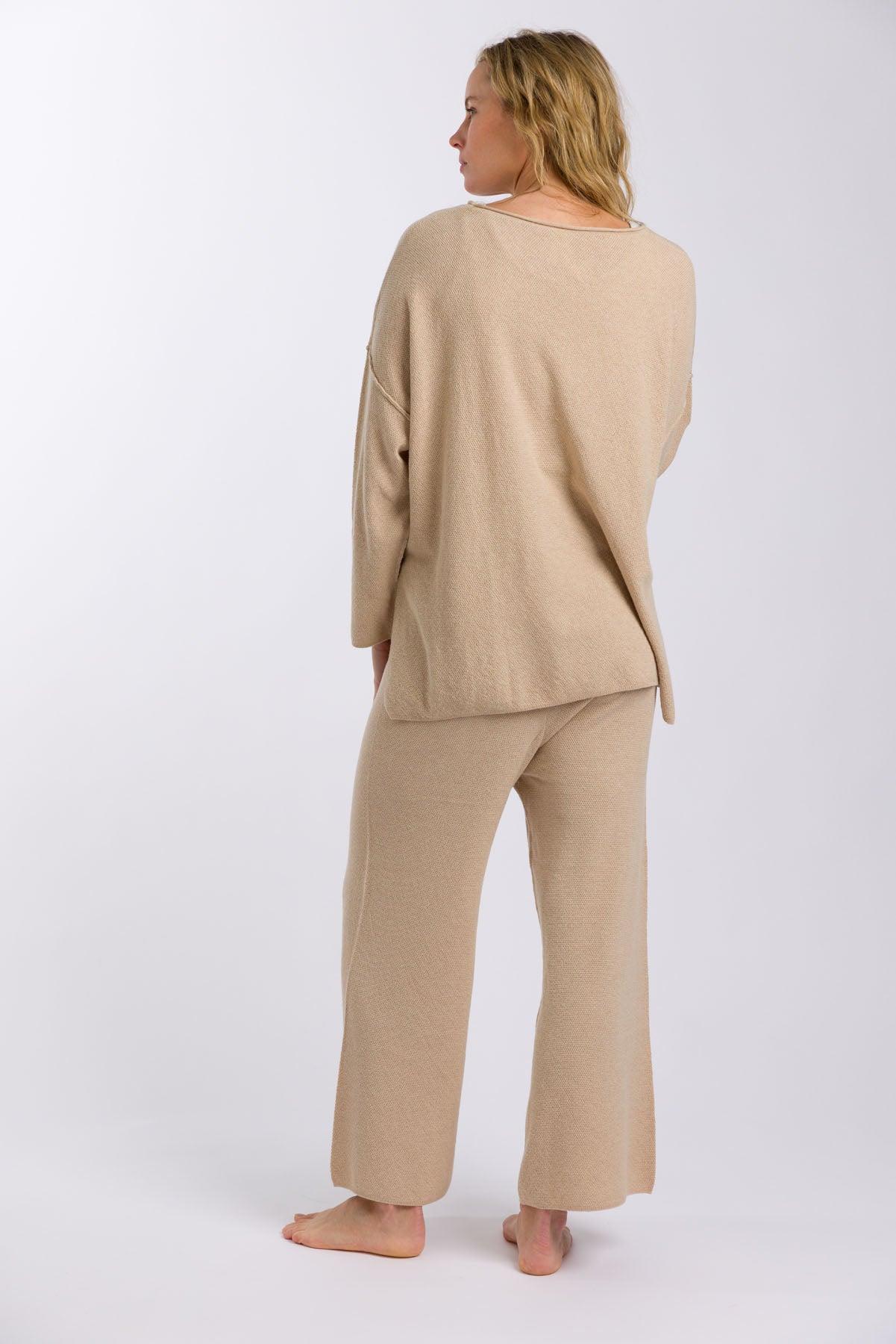 Winter Retreat Merino Cotton Pullover Soft Sand