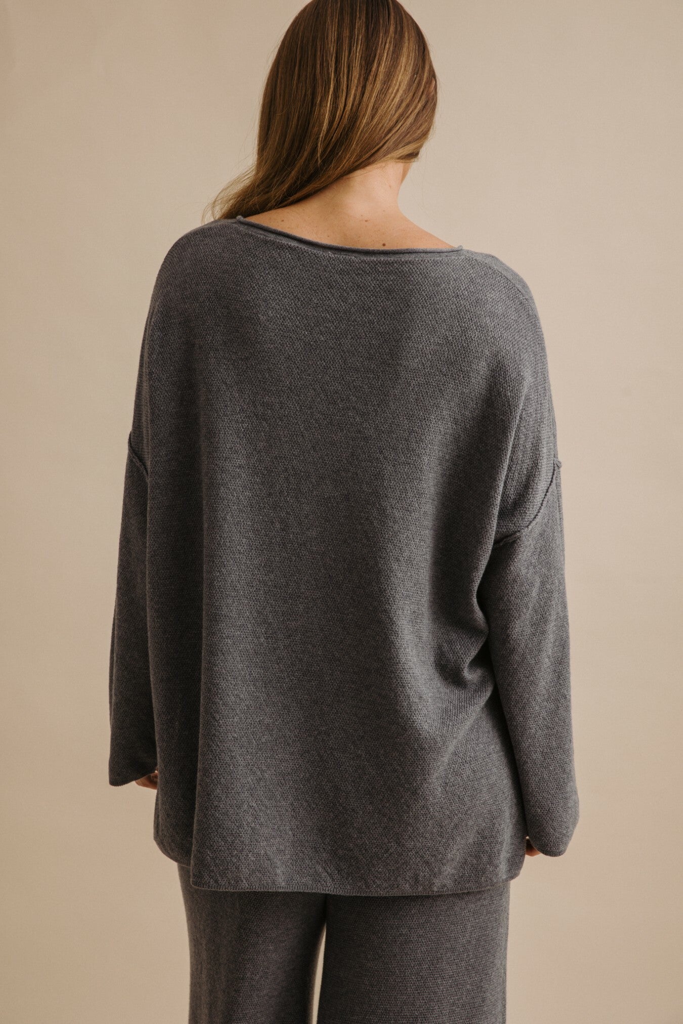 Winter Retreat Merino Cotton Pullover Ash