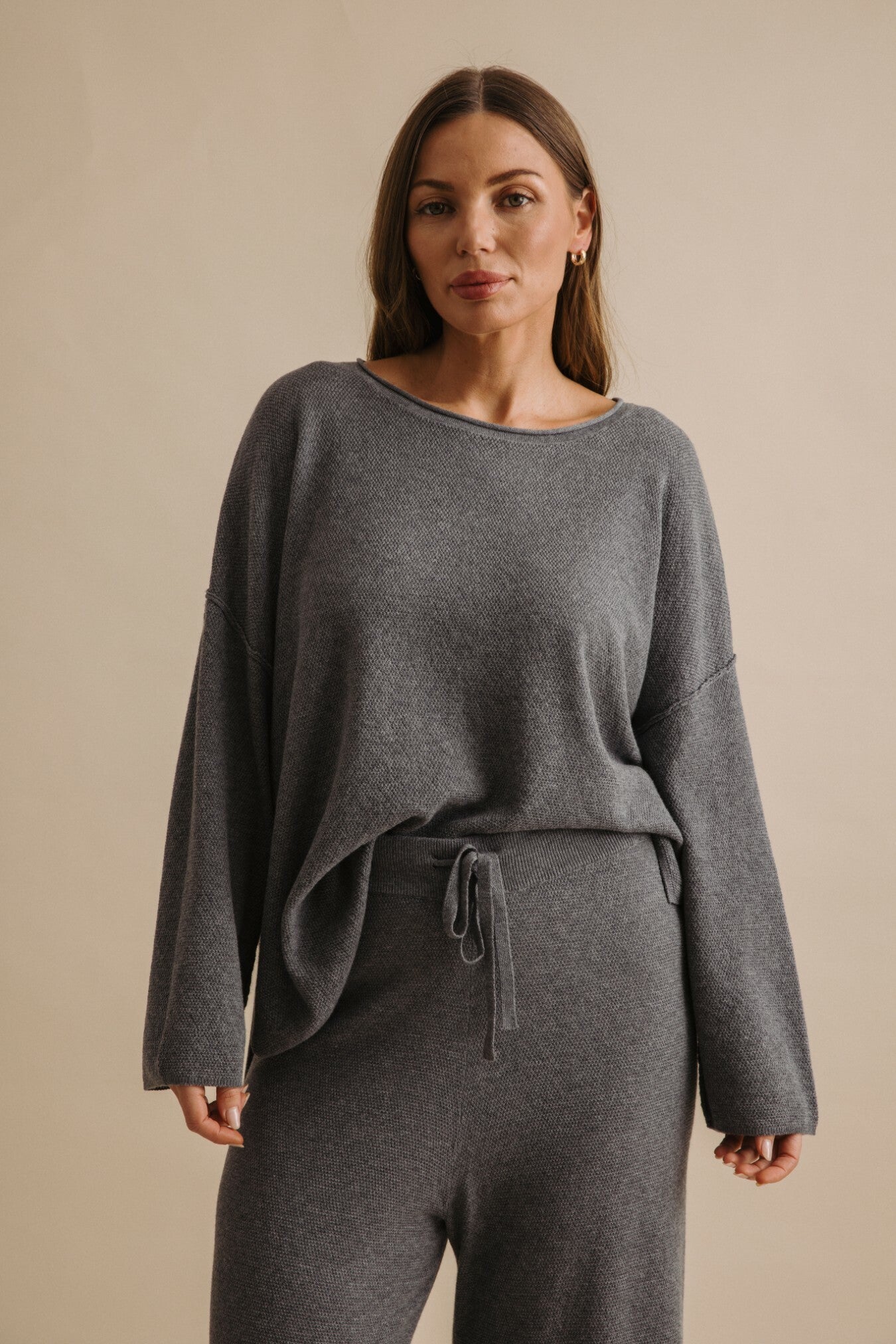 Winter Retreat Merino Cotton Pullover Ash