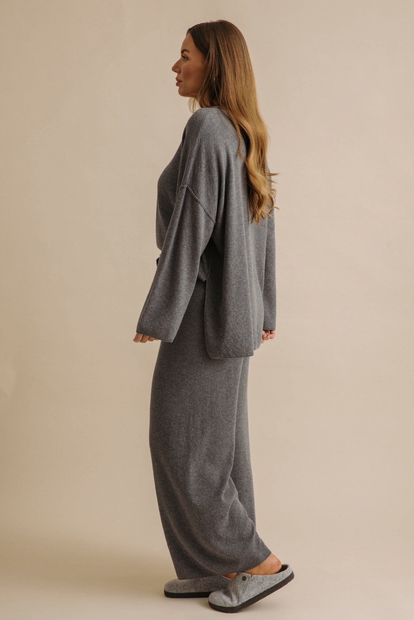 Winter Retreat Merino Cotton Pullover Ash