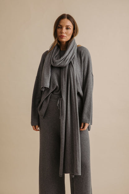 Winter Retreat Merino Cotton Wrap Ash
