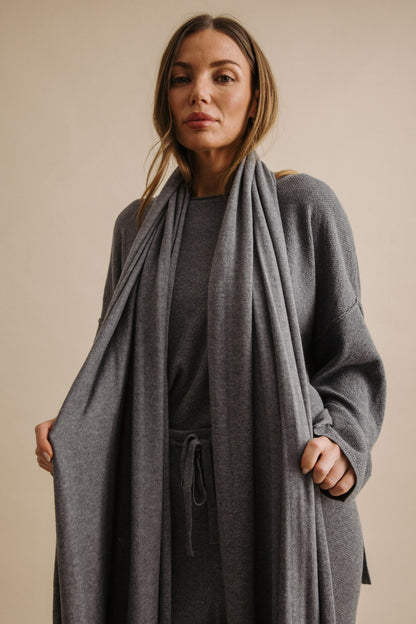Winter Retreat Merino Cotton Wrap Ash