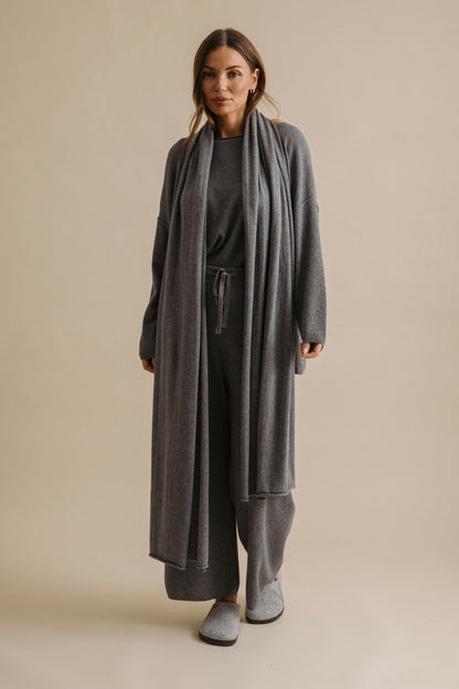Winter Retreat Merino Cotton Wrap Ash