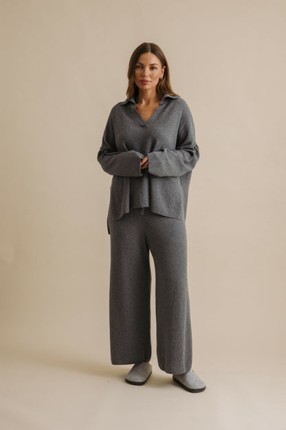 Winter Retreat Collar Pullover Ash