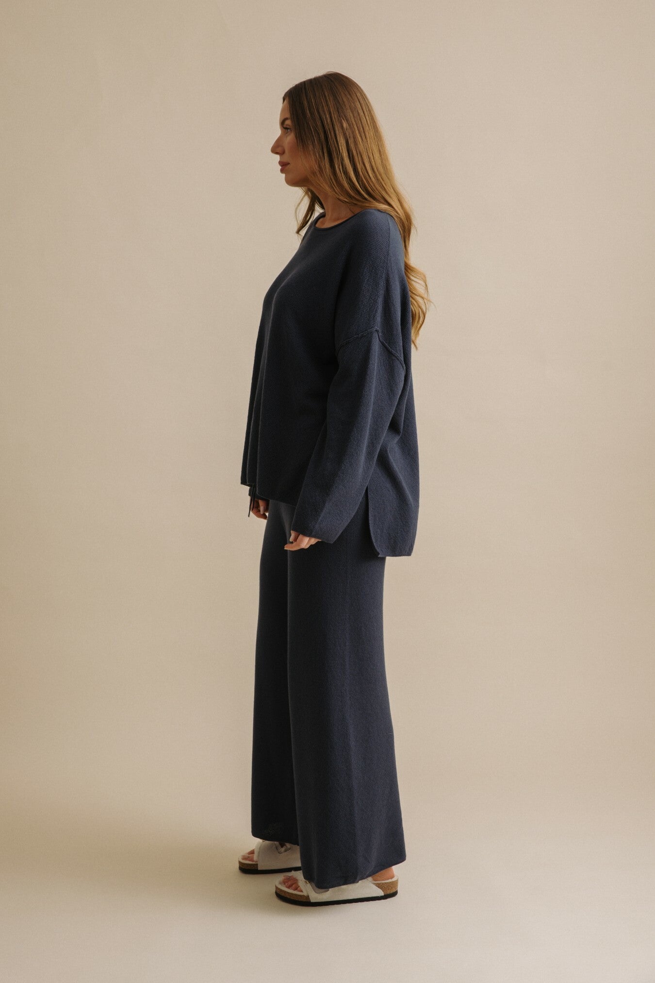 Winter Retreat Merino Cotton Pullover Lake