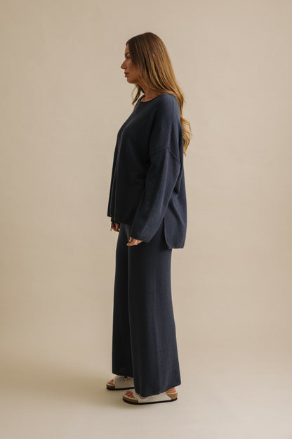 Winter Retreat Merino Cotton Pullover Lake