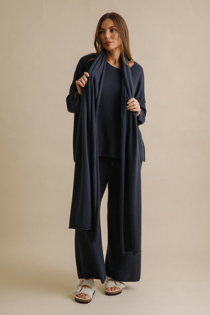 Winter Retreat Merino Cotton Wrap Lake