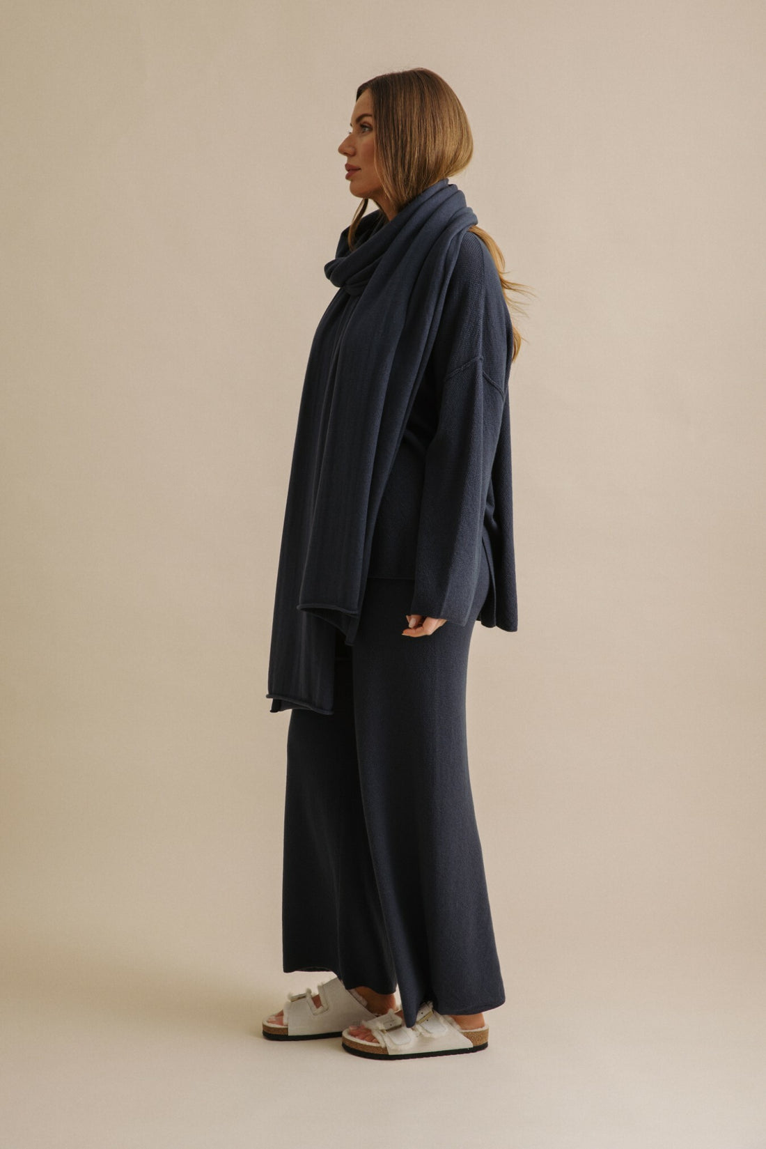 Winter Retreat Merino Cotton Wrap Lake