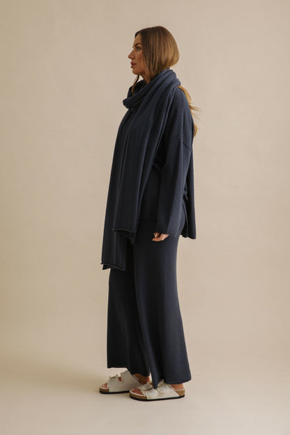 Winter Retreat Merino Cotton Wrap Lake