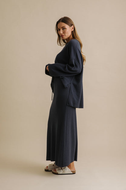 Winter Retreat Merino Cotton Skirt Lake