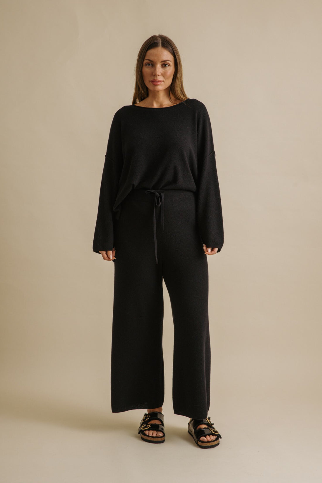 Winter Retreat Merino Cotton Pant Noir