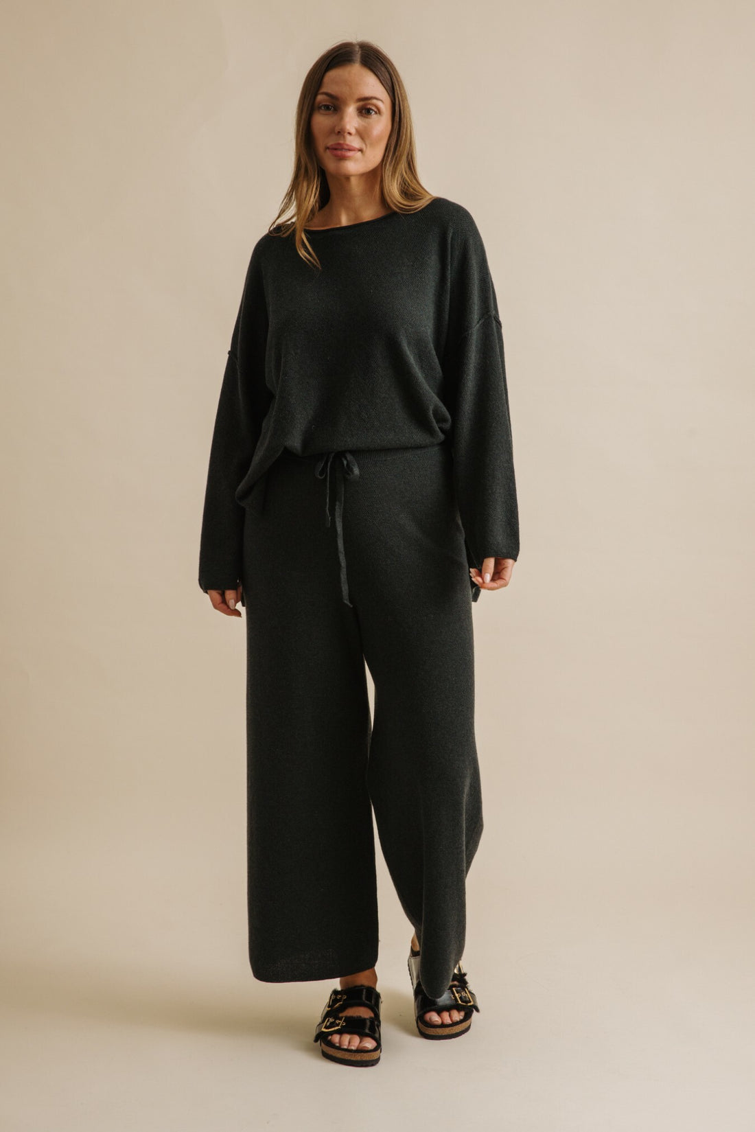 Winter Retreat Merino Cotton Pullover Pine