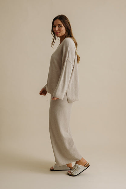 Winter Retreat Merino Cotton Pullover Wheat