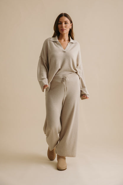 Winter Retreat Collar Pullover Wheat