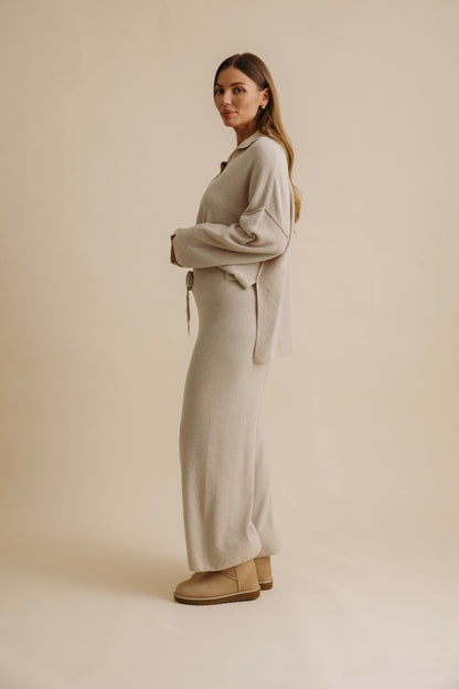 Winter Retreat Collar Pullover Wheat