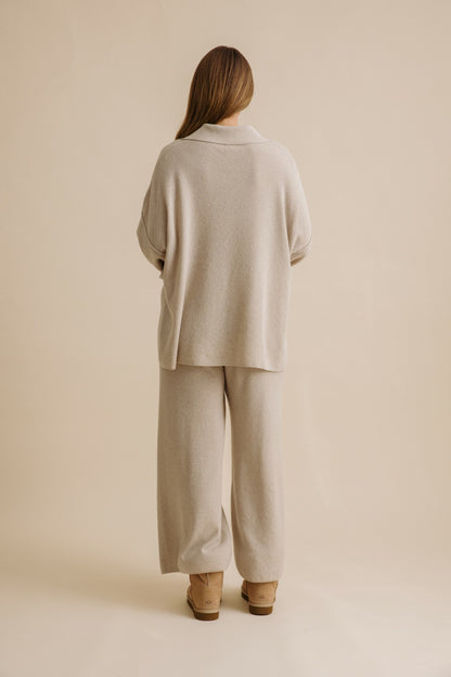 Winter Retreat Collar Pullover Wheat