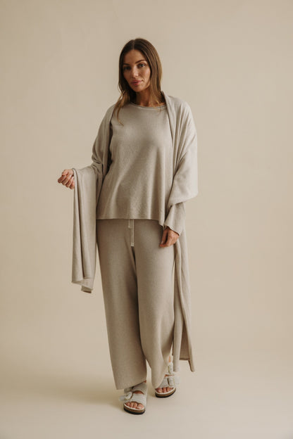 Winter Retreat Merino Cotton Wrap Wheat