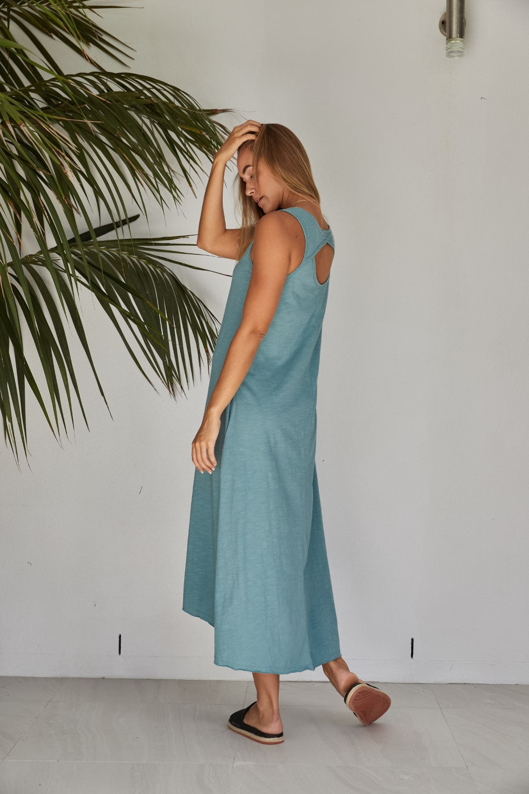 Shoreline Fine Slub  Breeze Dress Opal