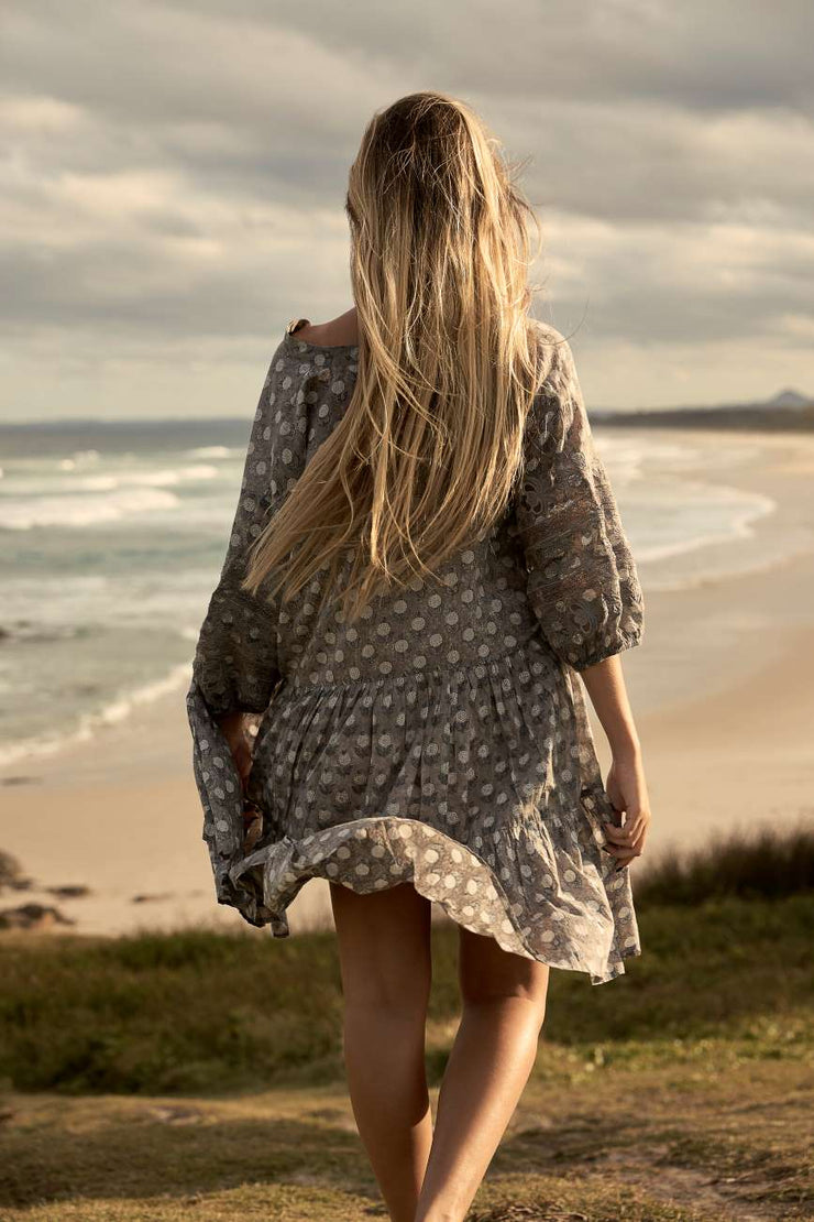 Nikita Hand Woodblock Artisan Beach Dress