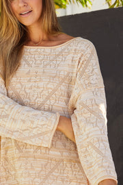 Oahu Pointelle Pullover